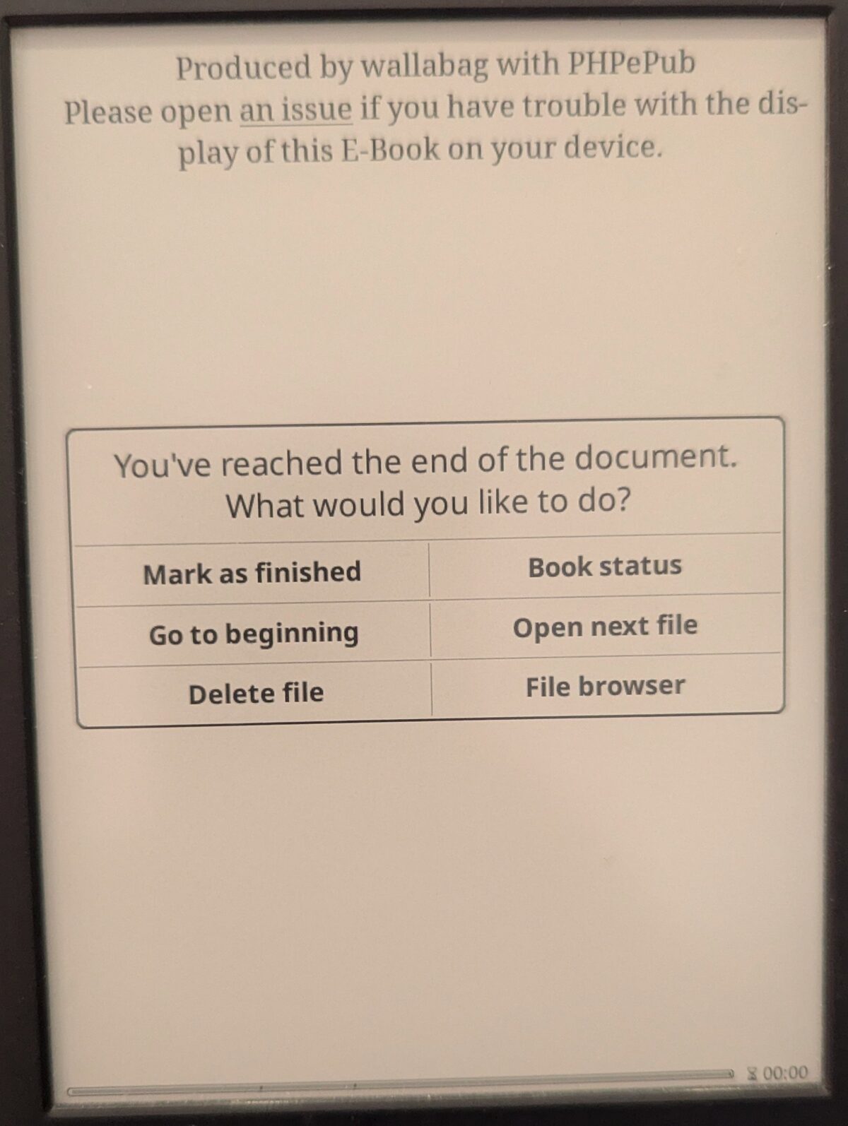 capture d’écran du kindle